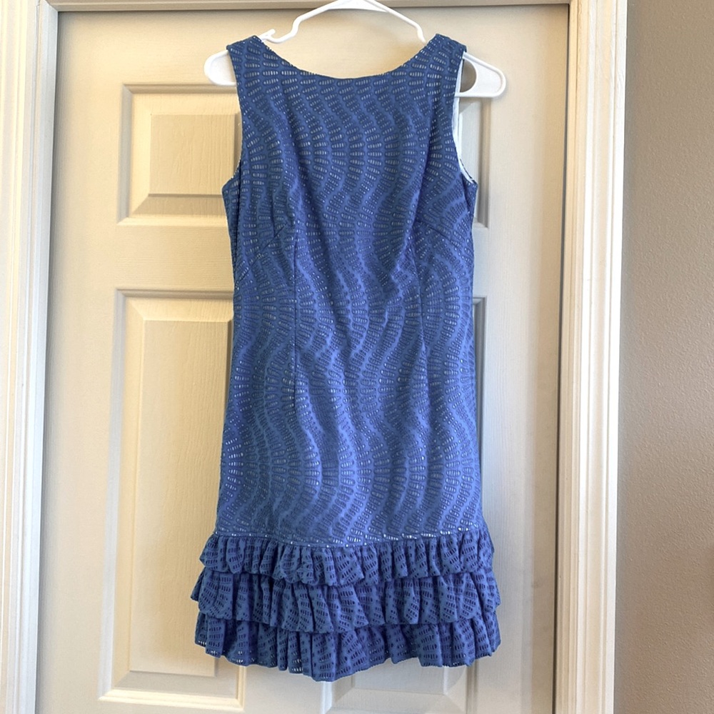 Blue Lilly Pulitzer ruffle hem sleeveless dress, 2